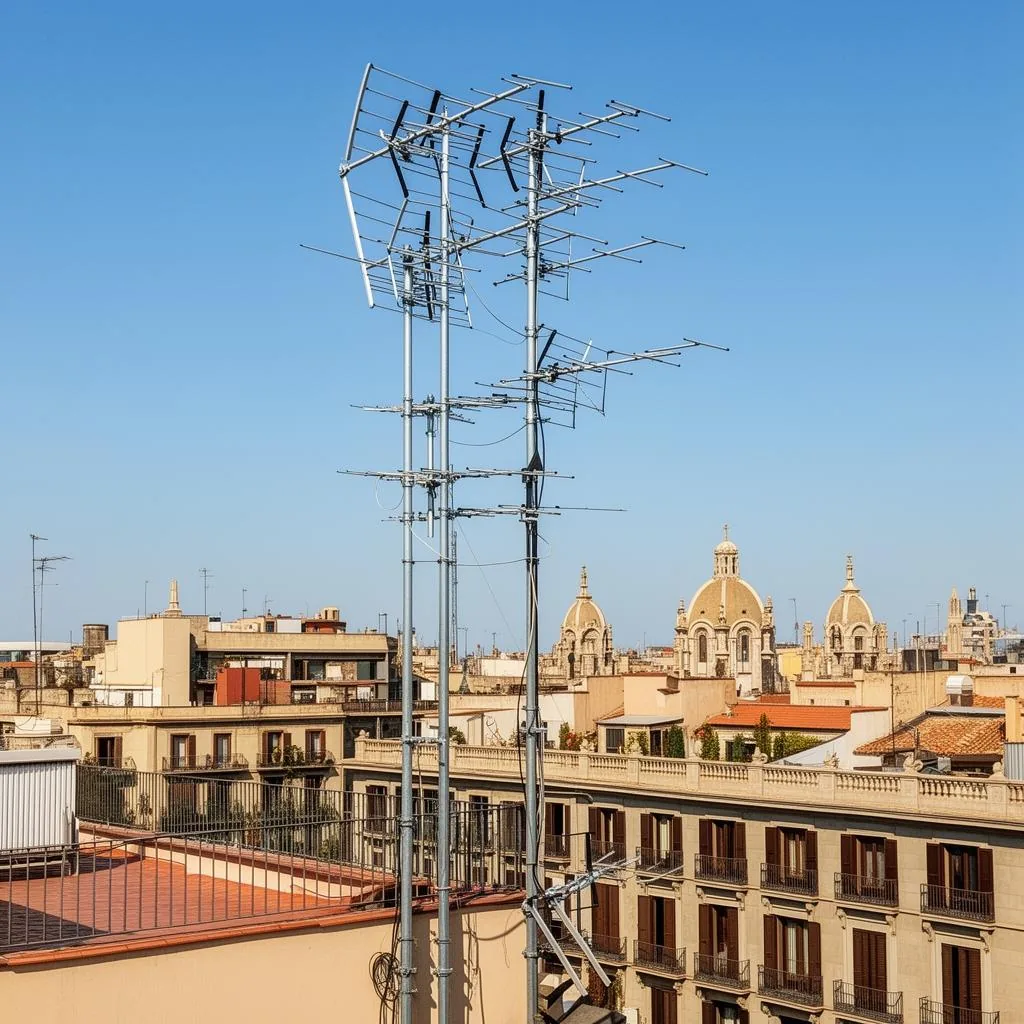 Revisión de la cabecera de antena comunitaria en un edificio de Terrassa