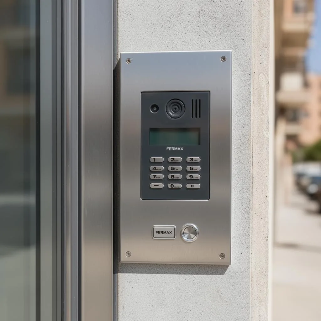 Videoporteros en Barcelona: reparación de un videoportero en el portal de un edificio
